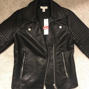 Women’s Topshop Faux Leather Jacket -size 0
